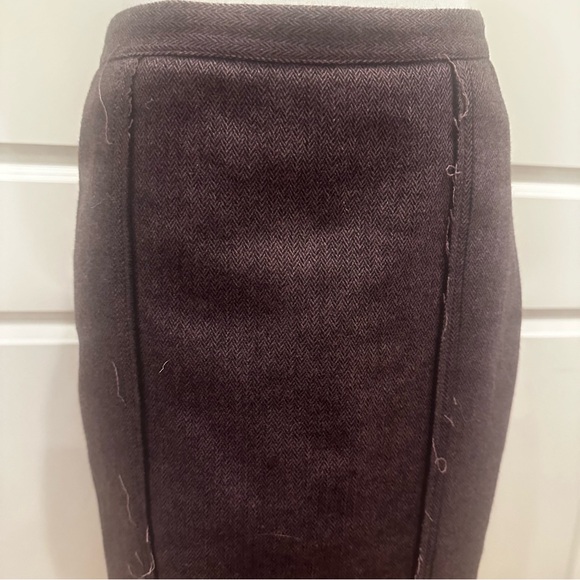 CLUB MONACO Purple Knee-Length Pencil Skirt w Distressed Stitching for Work - Picture 2 of 9